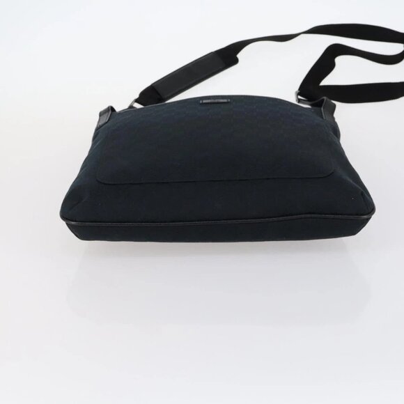 GUCCI GG Canvas Shoulder Bag Black Silver 122791 Auth 135007 - Picture 7 of 16